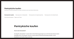 Desktop Screenshot of pantrykuechen.net